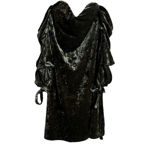 Practical Magic Romeo & Juliet Green Velvet Whimsigoth Mini Dress Medium NEW - Picture 4 of 15